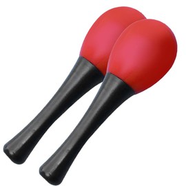 Norhogo Oval Maracas for Children, Egg Shaker Maracas, Pair of Percussion Shaker for Schools and Percussion Groups (Red)