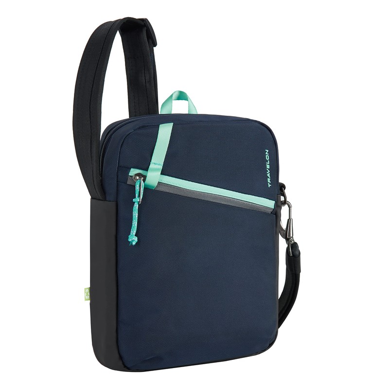 Travelon Unisex-Adult Anti-Theft Greenlander Small Crossbody, Galaxy Blue, 7.5" W