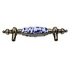 Mcredy 4 Pcs Blue and White Porcelain Ceramic Cabinet Pulls