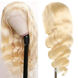 Blonde Lace Front Wigs Human Hair 20 inch 613 Lace Front Wig Human Hair Colored Wig 13x4x1 T Part Body Wave Wigs Blonde Human Hair Wigs (20”, 613 Blonde Wig Human Hair)