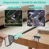 boxtech Aquarium Algenkratzer- 5 Edelstahlklingen + Bürste,50 cm Lange Handhabe,für