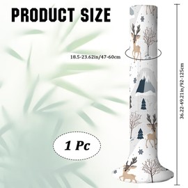 CREATCABIN Tower Fan Dust Cover Vertical Fan Cover Dustproof Protective Floor Standing Fan Cover Deer White Household Tower Fan Cloth Cover Washable for Sleeve Pedestal Fan Christmas Decor 24x49Inch