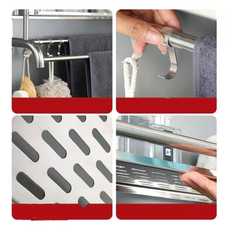 bossco.fc Accesorios De Baño Toallero De Acero Inoxidable De Capas2
