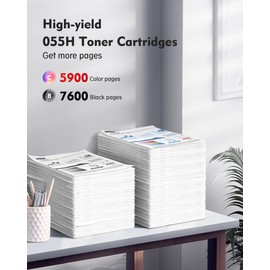 055H - 055 Toner Cartridge Set - MF743cdw Toner Cartridges Replacement for Canon 055 Toner Cartridge Set for Canon MF743Cdw Toner Color MF741Cdw MF745Cdw MF746Cdw, MF743 MF741 Printers, 4 Pack