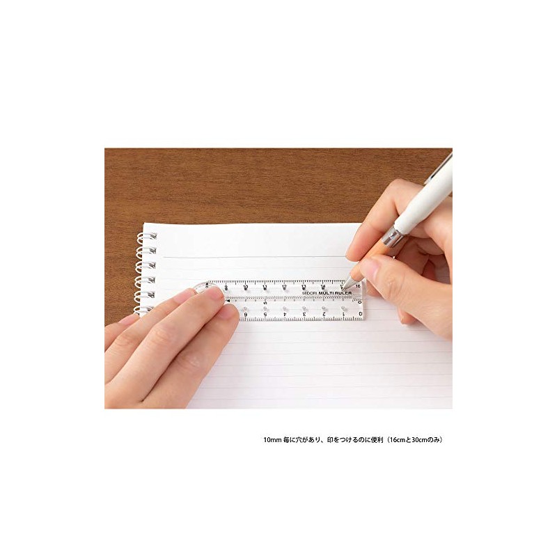DESIGNPHIL 42263006 Midori Multi Ruler, 6.3 pulgadas (16 cm), Transparente