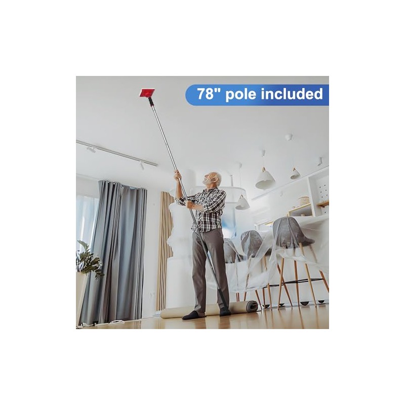 Paint Edge Trimmer Plus Two Replace Pads,with 35.4-78.7 inch spliceable