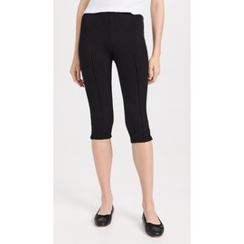 DONNI. Women's The Rib Petal Pusher Trousers, Jet, Black, XL