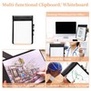 iNenya Magnetic Dry Erase Board with Clipboard,PU Leather Desktop Whiteboard