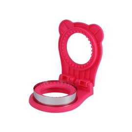 LEPCY Uncrustables Sandwich Maker Sealer Cutter, Crustless Sandwich Cutter, PB&J Uncrustable Maker - Color Rose Red, Round Shape