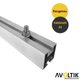 Hexagonal screw set M10 including nut, stainless steel A2-70, 20 pieces, 25 mm length, attachment for PV aluminium profile, solar panel bracket, mounting rail, PV stand, rust-proof and perfect fit