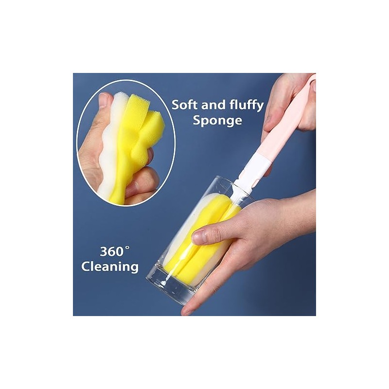 4PCS Baby Bottle Brush Set - Milk Bottle & Nipple