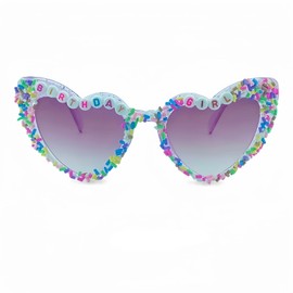 YAMEIZE Trendy 90s Heart Sunglasses for - Women Men Retro Love Heart Shaped Glasses Birthday Vintage Coloful Girls Party Festival Outdoor