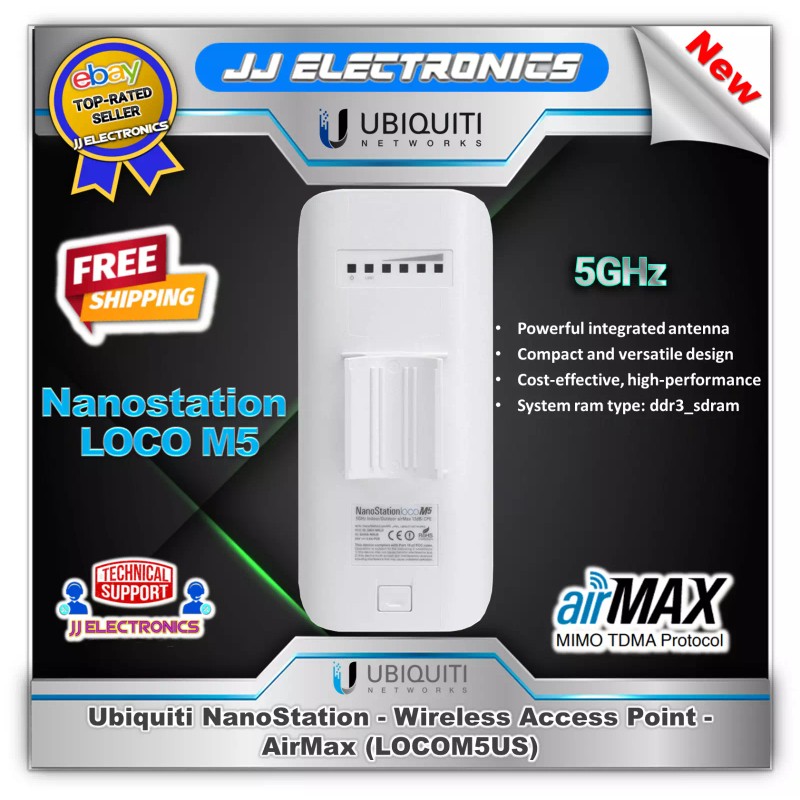 Ubiquiti Nanostation Loco M5 15 Kilometers Range 150+ Mbps Wireless