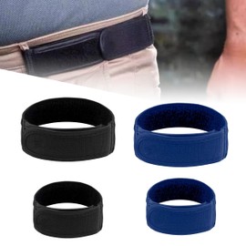 lbxtswpl No Buckle Belt, 4 PCS No Buckle Invisible Stretch Belt, Lazy Adjustable Belts Convenience Belts for Work HomeTraveling(Black/Blue)