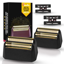 FAMELEC Black Razor Blades 5 Star Series for Wahl Foil Shaver Replacement Head Model 7031-100, 7043-100, Foil & Cutter Bar Assembly Compatible with Wahl Finale Replacement Foil, Head Shavers for Men
