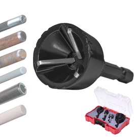 Jerax tools Tungsten Carbide Inner and Outer Deburring External Chamfer Tool Set for Removing Burr, Quick Release Hex Shank Deburring Tool for Metal Rod, Tube, Copper/PVC Pipe