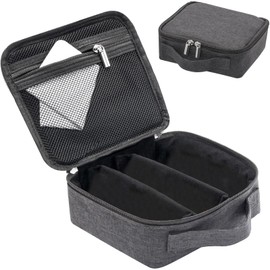 Lolalet Travel Sunglasses Case, 7 Slots Travel Case for Sunglasses, Glasses Box, Sunglasses Storage, Dark Grey