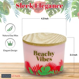 Cactus Pear Scented Candles - Natural Fragrance Jar Candles with Lid - 11Oz Clean Burning, Long Lasting Candles for Home Scented Gift & Décor