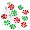 Christmas Candy Swirl Stickers 1 Inch Foil Stickers for Holiday