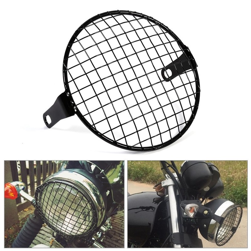 VGEBY 6.3" Universal Motorcycle Metal Mesh Grill Headlight Mesh Protector