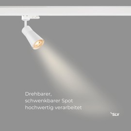 SLV PURI 2.0 CONE Rail Spotlight for 3 Phase Rail System, White