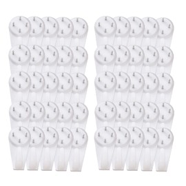 Hezhou Pack of 50 Picture Hooks for Hard Wall Pictures, Residue-Free Hard Walls, Drywall Picture Hooks, Non-Trace Hardwall Drywall, Picture Hanging Hook, Hardwall Picture Hooks for Hanging Paintings