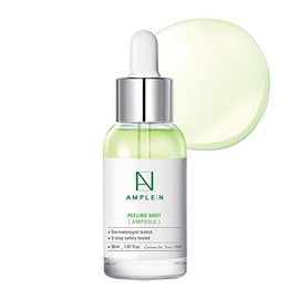 Peeling Shot Ampoule 1.01 fl. oz. (30ml) - AHA, BHA, PHA Peeling Care for Troubled Skin, Overnight Exfoliating Ampoule to Clear and Smooth Skin, Relaxing Green Aroma Scent