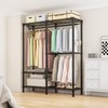 Higeego H18 Garment Rack for Hanging Clothes, 3 Tiers Portable