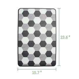 Microfiber Dish Drying Mat 16" x 24", Quickly Absorbent Drying Pad for Kitchen Counter Gray Grid