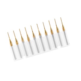 10 Uds. Fresa de Carburo de Tungsteno con Revestimiento de Titanio, Brocas de Grabado, Fresa de 3.175mm X 1mm para Cortador de PCB