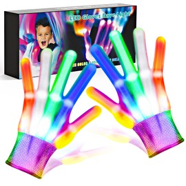 Tragik Light up Toys, 6 7 8 Year Old for 6-10 Year Olds Boys Toys Age 6 7 8 9 Led Flashlight Boy Gloves Fidget Toy Christmas Xmas Stocking Stuffers Stocking Fillers（M）