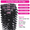Deep Wave Clip-In Hair Extensions, Glueless Hair Extensions for Black