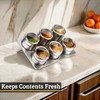 Premier Housewares Stainless Steel Magnetic Tray with 6-Spice Jars