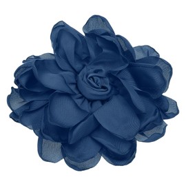 PATIKIL Rose Flower Hair Clips, Fabric Brooch Pins for Women Wedding Party Dance Dress Clothes Accessories Valentine's Day Gifts, Navy Blue