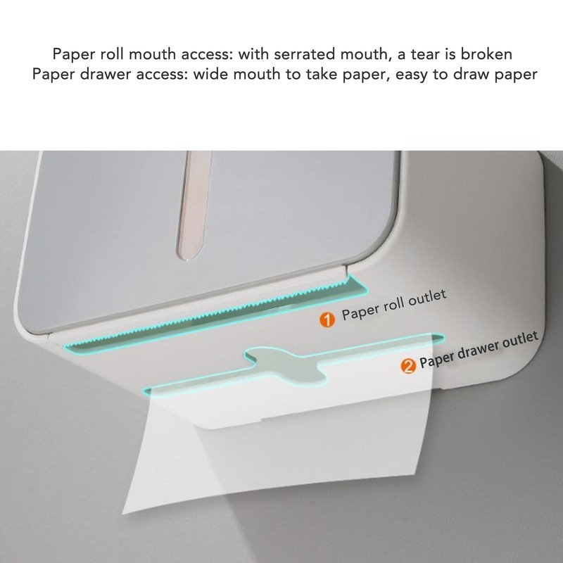 Toilet Paper Roll Box Cover Waterproof Punch Free Prevent Corrosion