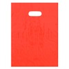 9x12 Orange Die Cut Handle Plastic Shopping Bags 100/cs