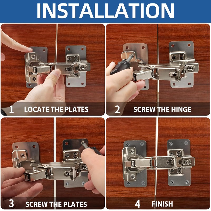 TamBee Corner Cabinet Hinge Bifold 175 Degree with Repair Plate