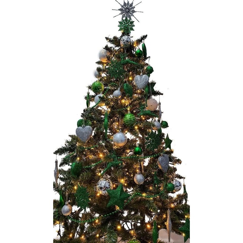 9pc Luxury Premium Baubles, Christmas Tree Bauble Decorations Matte, Glitter,