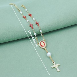 Car Rearview Mirror Cross Pendant, Car Rearview Mirror Hanging Ornament, Car Interior Decoration Accessories for Women & Men:_New B_2pcs