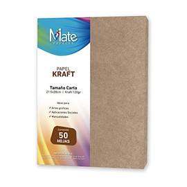 Mate | Papel Kraft 120 G | Tamaño Carta | 50 Hojas