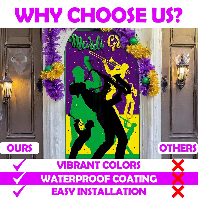 Fun Express Mardi Gras Door Cover