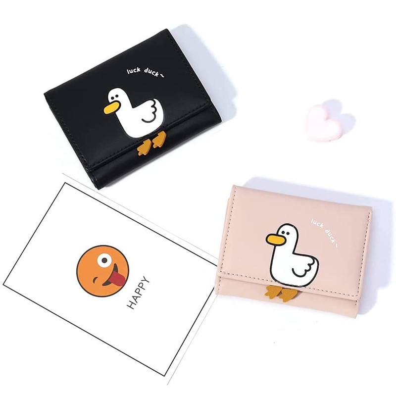 Favydov Cute Copmact Small Wallet for Women Girls Trifold Card