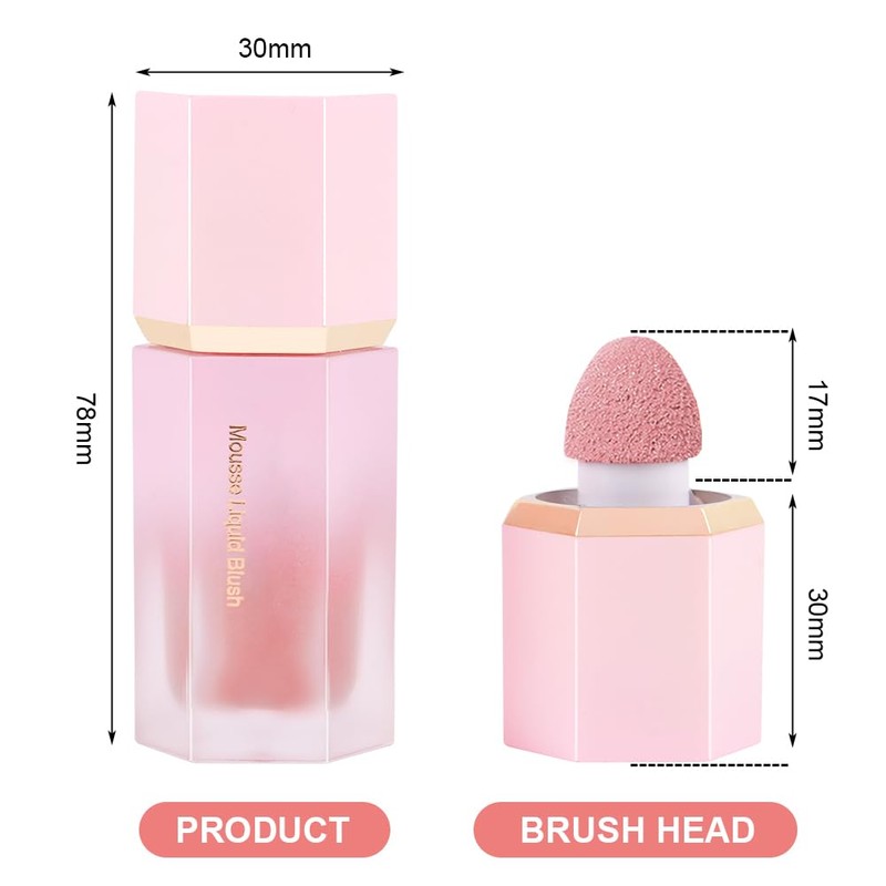 LOPHE Liquid Blush for Cheeks, Soft Cream Liquid Blush Stick