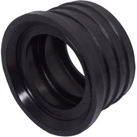 (Pack of 1) Black 1.97" x 1.57" (50 x 40 mm) Rubber Sleeve for Drain Pipe, Pipe Connector, Pipe Adaptor, Rubber Reducer