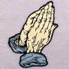 Praying Hands Patch Embroidered Applique Iron On Sew On Emblem