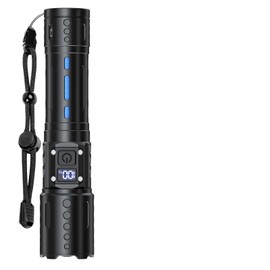 Flashlights 2000 High Lumens Rechargeable - Long Beam High Power LED Tactical Flashlight with Memory Function&Stepless Dimming&Power Display& IPX5 Waterproof for Camping, 6 Modes, Emergency Flashlight