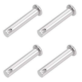 sourcing map Single Hole Clevis Pins - 8mm X 40mm Flat Head 304 Stainless Steel Link Hinge Pin 4Pcs