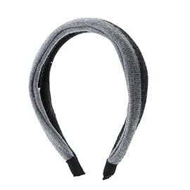 Motique Accessories Two Tone Stretchy Cotton Headband - Grey