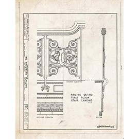 Historic Pictoric : Blueprint HABS Cal,19-LOSAN,11- (Sheet 9 of 12) - Bradbury Building, 304 South Broadway, Los Angeles, Los Angeles County, CA 16in x 20in