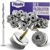 Filzada® 50 x Felt Gliders Screws Diameter 22 mm Professional
